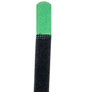 Bridas de velcro con presilla en metal 150x16mm - verde - [10unid.]