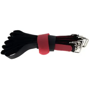 Abraçadeiras de velcro com presilha em metal 400x30mm - vermelho - [10unid.]
