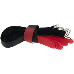 Abraçadeiras de velcro com presilha em metal 300x20mm - rojo - [10unid.]