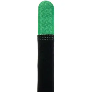 Bridas de velcro con presilla metálica 200x20mm - verde - [10unid.]