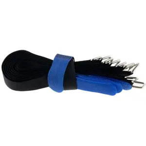 Abraçadeiras de velcro con presilla metálica 300x20mm - azul - [10unid.]