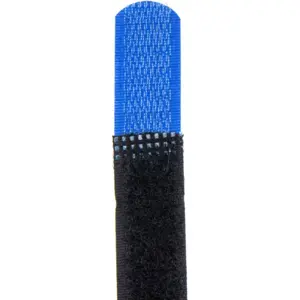 Bridas de velcro con presilla de metal 150x16mm - azul - [10unid.]