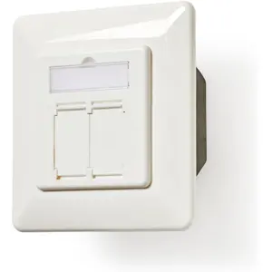 Toma doble RJ45 CAT6a de empotrar