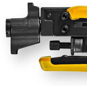 Alicate de cravar para fichas F de compressão - RG58, RG59, RG6, RG7, RG11