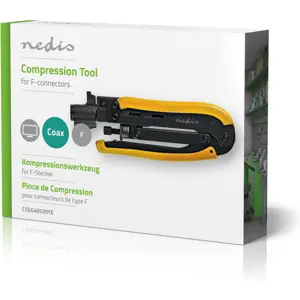 Alicate de cravar para fichas F de compressão - RG58, RG59, RG6, RG7, RG11