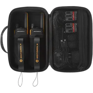 Kit de 2  Walkie-talkies 16 canais 10Km c/ iVox + baterias IPx4 - PMR