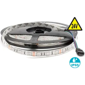 Fita de 300 LEDs RGB SMD5050 IP65 24VDC 9.6W/m (48W) - rolo de 5.0m