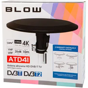 Antena omni-direccional TDT DVB-T / DVB-T2 / DAB 25dB 5V-USB