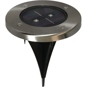 Luminária de chão LED Solar de estaca c/ sensor crepuscular IP44 - Ø120x135mm