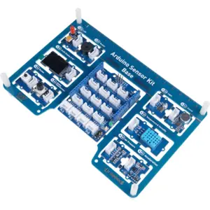 Kit de iniciação de sensores Arduino (via Shield) com 10 sensores e 12 projectos