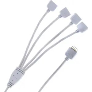 Distribuidor Y para fitas LED RGB+W 1-em-4
