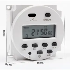 Programador horário digital (timer) 24VDC c/ saída relé 250VAC 16A - CN101A 24V