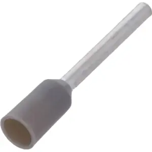 Ponteira isolada para fio 0.75mm² 12mm cinzento
