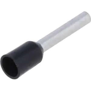 Ponteira isolada para fio 1.5mm² 12mm preto