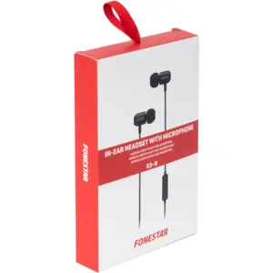 Auriculares In-Ear com microfone Jack 3.5mm - preto