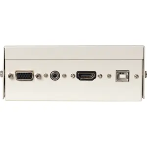 Caixa ligações VGA, HDMI, jack 3'5, USB B