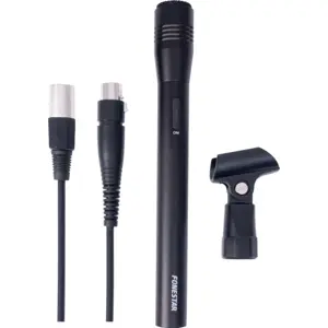 Microfone condensador de mão XLR (Phantom/AA)