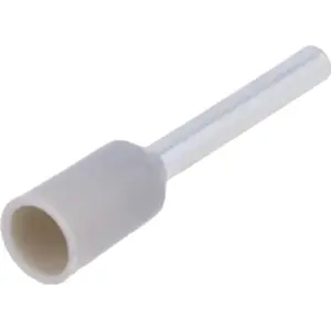Ponteira isolada para fio 0.75mm² 10mm cinzento