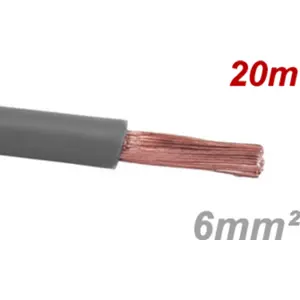 Fio elétrico multifilar V 6mm² Cinzento - H07V-K [rolo 20m]