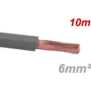 Fio elétrico multifilar V 6mm² Cinzento - H07V-K [rolo 10m]