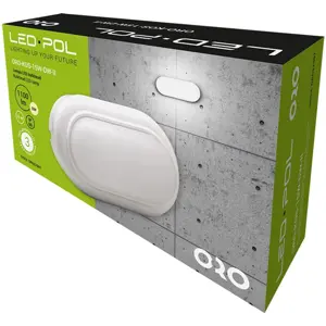 Plafon tipo olho de boi LED 15W 1100lm 4000K IP65 223x133x68mm