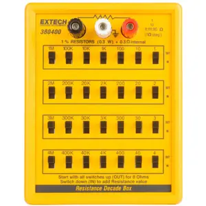 Caixa de resistências de 7 décadas 1..11111110Ω - EXTECH 380400
