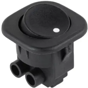 Interruptor basculante quadrado ON-OFF 250V 6A c/ terminais de parafuso - preto