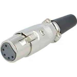 Ficha Canon (XLR) 5 pinos fêmea para soldar em cabo