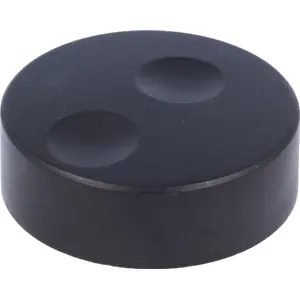 Botão de encaixe para potenciómetro [veio serrilhado] c/ 2 concavidades Ø39.6x13.5mm - Preto