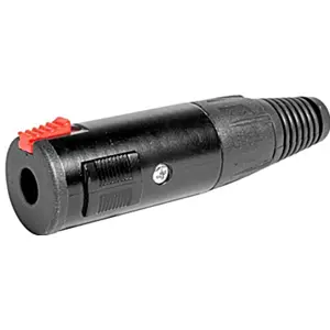 Ficha Jack6.3 STEREO Fêmea metal c/ bloqueio - Emelec EQ9012/B