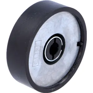 Botão de encaixe para potenciómetro [veio serrilhado] c/ 2 concavidades Ø39.6x13.5mm - Preto