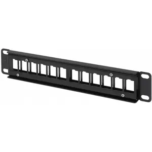 Panel keystone de 12 puertos para armario bastidor 10'' 1U