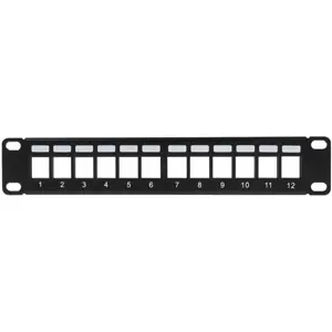 Panel keystone de 12 puertos para armario bastidor 10'' 1U