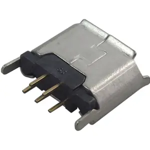 Ficha (p/ PCB) micro USB2.0 B 5 pinos SMT