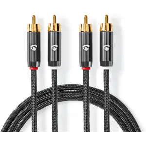 Cabo stereo 2xRCA macho - macho OFC [Premium] - 2.0m