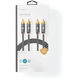 Cabo stereo 2xRCA macho - macho OFC [Premium] - 2.0m