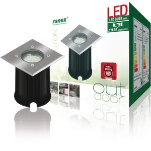 Luminaria de suelo empotrable con lámpara GU10 LED 3W 3000K IP65 - Ranex