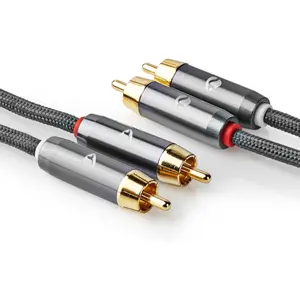 Cabo stereo 2xRCA macho - macho OFC [Premium] - 2.0m