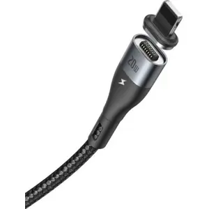 Cabo USB magnético USB-C - Lightning PD 20W Fast Charge - preto - 2.0m
