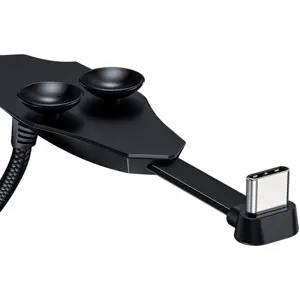 Cabo USB-A - USB-C 3A com fixação por ventosas e LEDs RGB - 1.2m