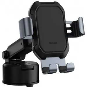 Suporte universal de telemóvel gravitacional para tablier ou pára-brisas com braço telescópico - preto