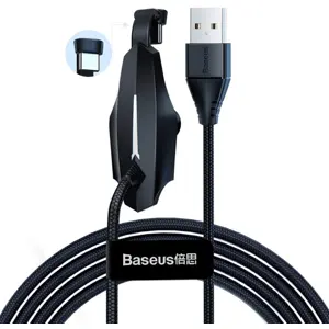 Cabo USB-A - USB-C 3A com fixação por ventosas e LEDs RGB - 1.2m