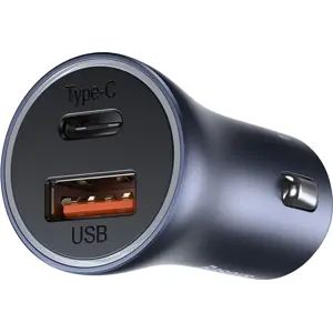 Cargador de mechero 12-24V 40W Dual-port + cable USB-C