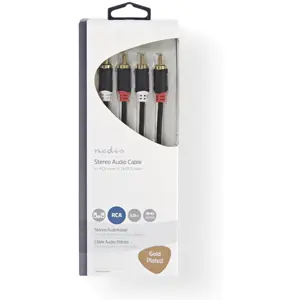 Cabo 2x RCA macho - 2x RCA macho [Gold Plated] - 5.0m