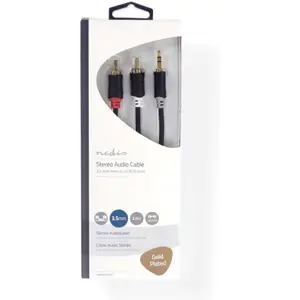 Cabo Jack 3.5mm - 2x RCA macho stereo [Gold Plated] - 2.0m