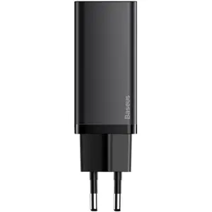 Carregador GaN USB-A + USB-C 63W QC - preto