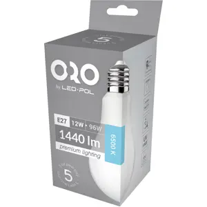 Lâmpada LED E27 A60 230V 12W 6500K (branco frio) 1440lm