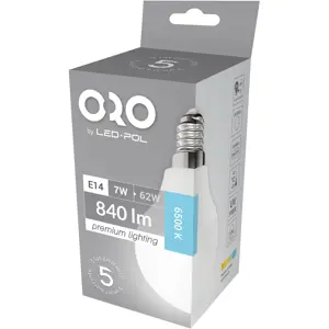Lámpara LED E14 G45 230V 7W 6500K (blanco frío) 840lm