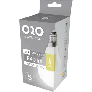 Lâmpada LED E14 G45 230V 7W 4000K (branco neutro) 840lm