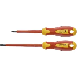 Conjunto de 2 chaves de Fenda 5.5mm + Phillips PH2 com isolamento 1000V